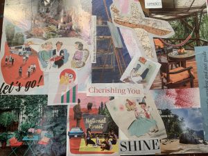 vision board - images cut from magazines